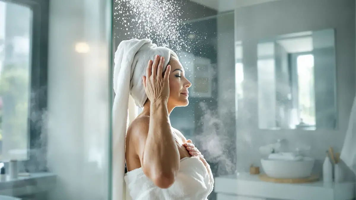 Diese wenig bekannte Geste unter der Dusche fördert dickeres Haar nach dem 60 Lebensjahr